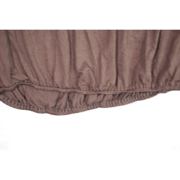 NWT Sophie Max Brown 3/4 Sleeve Ruffled Roses Elastic Waist Women's Top Size XS - Picture 8 of 8